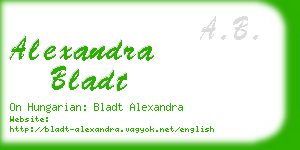 alexandra bladt business card